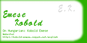 emese kobold business card